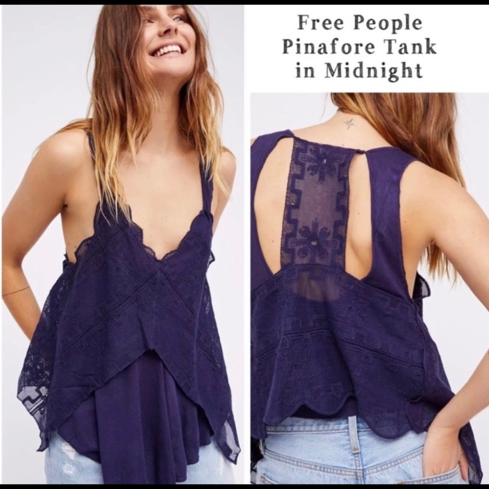 Free People Pinafore Tank in Midnight